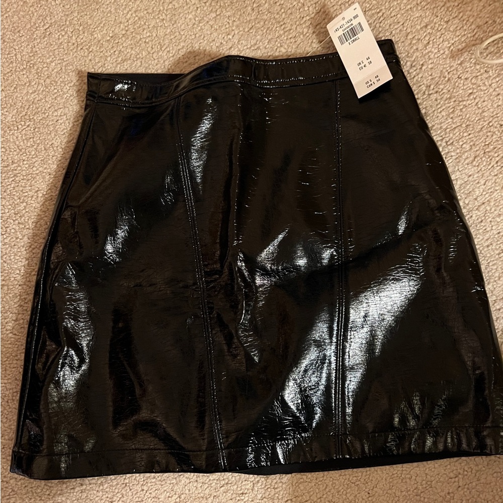 Abercrombie & Fitch Black Patent Mini Skirt